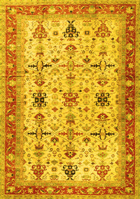 Oriental Yellow Traditional Rug, tr2943yw