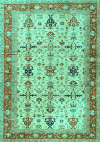 Oriental Turquoise Traditional Rug, tr2943turq