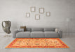 Machine Washable Oriental Orange Traditional Area Rugs in a Living Room, wshtr2943org