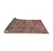Sideview of Traditional Brown Red Persian Rug, tr2944