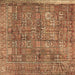 Square Persian Brown Traditional Rug, tr2944brn