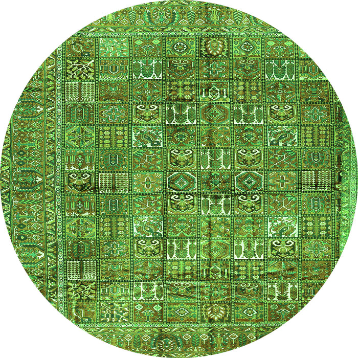 Machine Washable Persian Green Traditional Area Rugs, wshtr2944grn