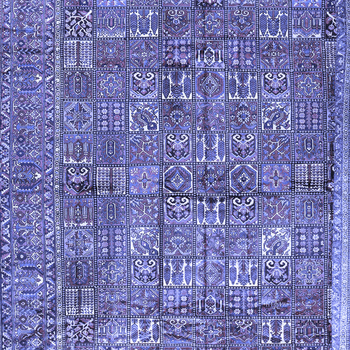 Machine Washable Persian Blue Traditional Rug, wshtr2944blu