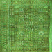 Serging Thickness of Persian Green Traditional Rug, tr2944grn