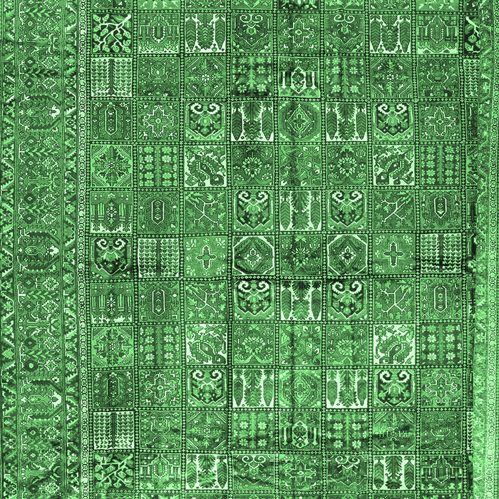 Machine Washable Persian Emerald Green Traditional Area Rugs, wshtr2944emgrn