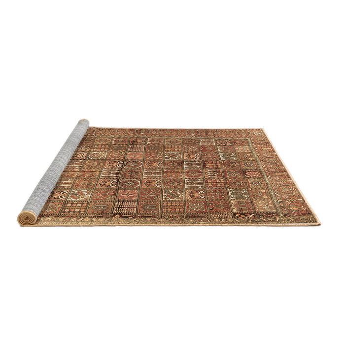 Sideview of Machine Washable Persian Brown Traditional Rug, wshtr2944brn