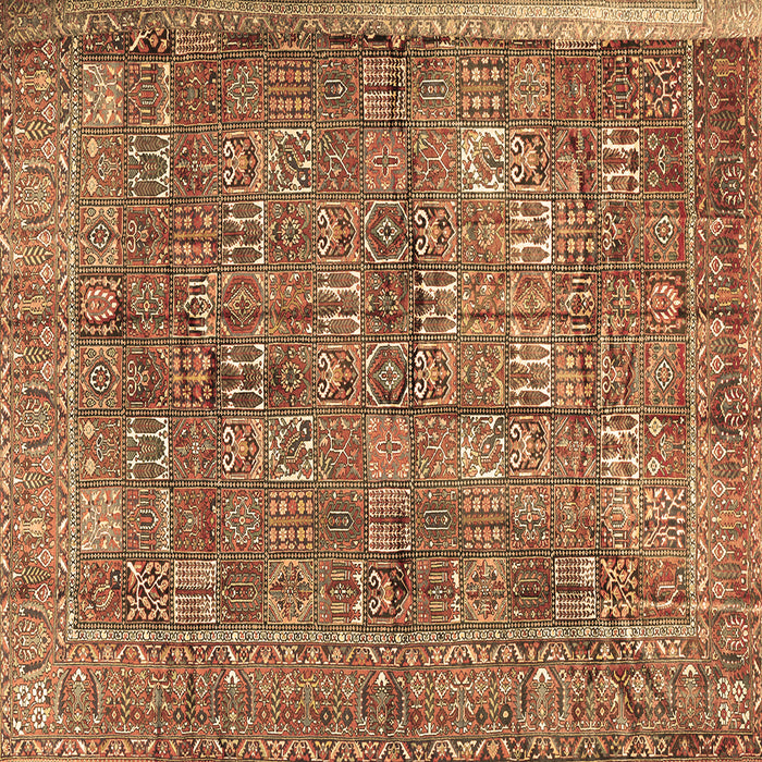 Square Machine Washable Persian Brown Traditional Rug, wshtr2944brn