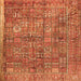 Serging Thickness of Persian Orange Traditional Rug, tr2944org