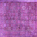 Square Persian Purple Traditional Rug, tr2944pur
