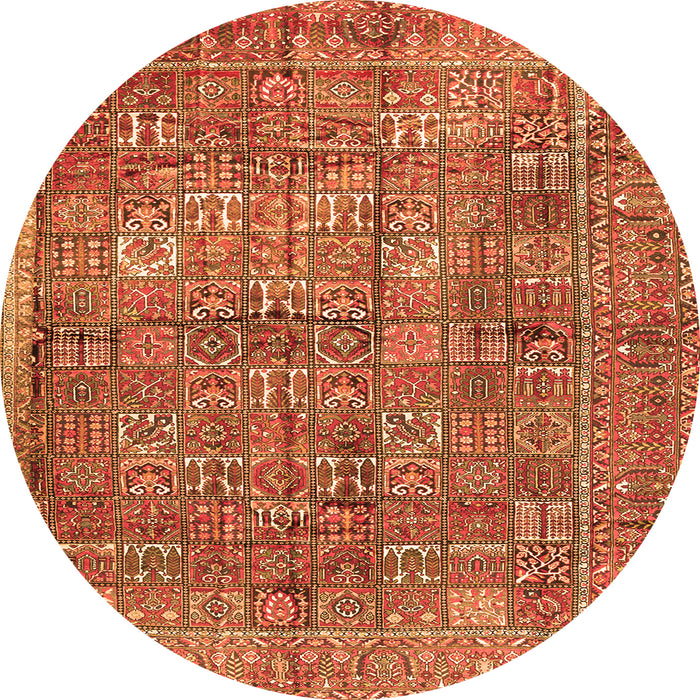Square Persian Orange Traditional Rug, tr2944org