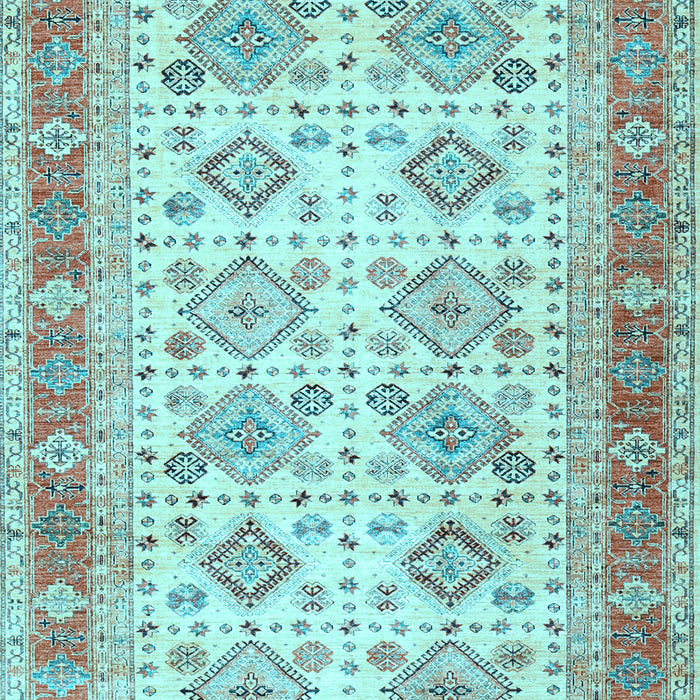Machine Washable Oriental Light Blue Traditional Rug, wshtr2945lblu