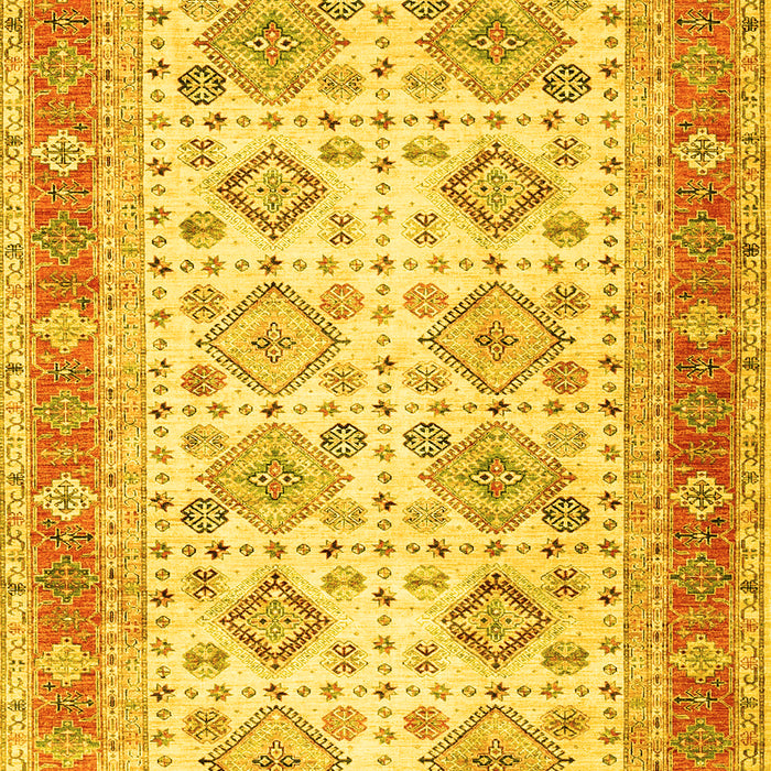 Machine Washable Oriental Yellow Traditional Rug, wshtr2945yw