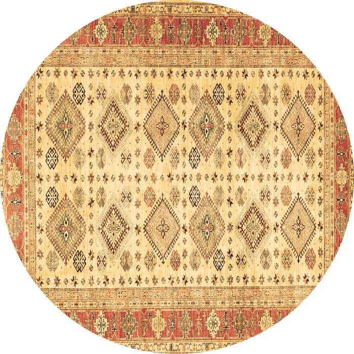 Round Machine Washable Oriental Brown Traditional Rug, wshtr2945brn