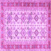 Square Oriental Purple Traditional Rug, tr2945pur