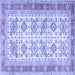 Square Oriental Blue Traditional Rug, tr2945blu