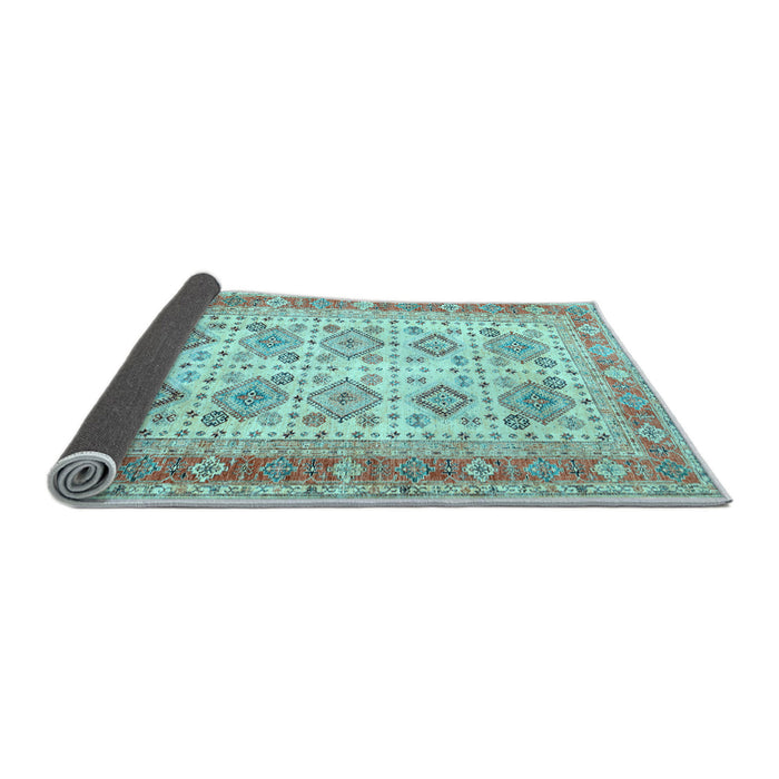 Sideview of Oriental Light Blue Traditional Rug, tr2945lblu