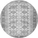 Square Oriental Gray Traditional Rug, tr2945gry