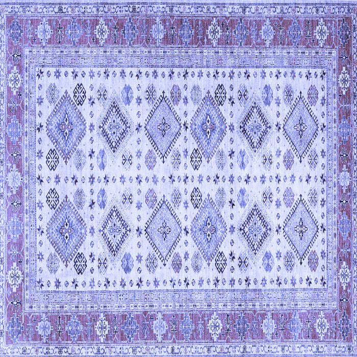 Square Machine Washable Oriental Blue Traditional Rug, wshtr2945blu
