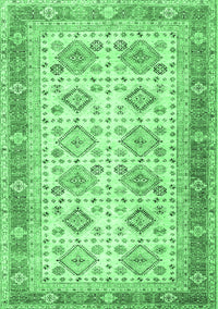 Oriental Emerald Green Traditional Rug, tr2945emgrn