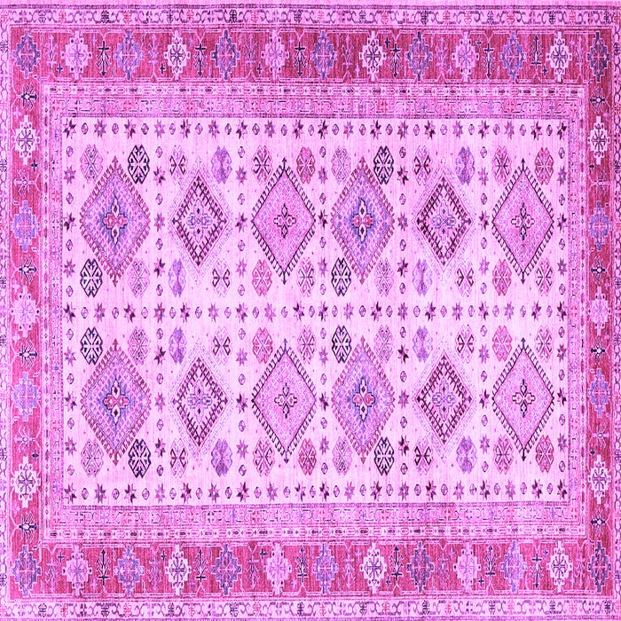 Square Machine Washable Oriental Purple Traditional Area Rugs, wshtr2945pur