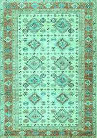 Oriental Turquoise Traditional Rug, tr2945turq