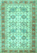 Oriental Turquoise Traditional Rug, tr2945turq