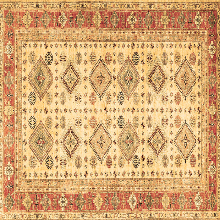 Square Machine Washable Oriental Brown Traditional Rug, wshtr2945brn