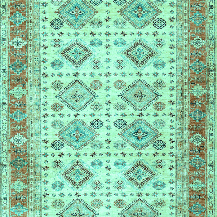 Machine Washable Oriental Turquoise Traditional Area Rugs, wshtr2945turq