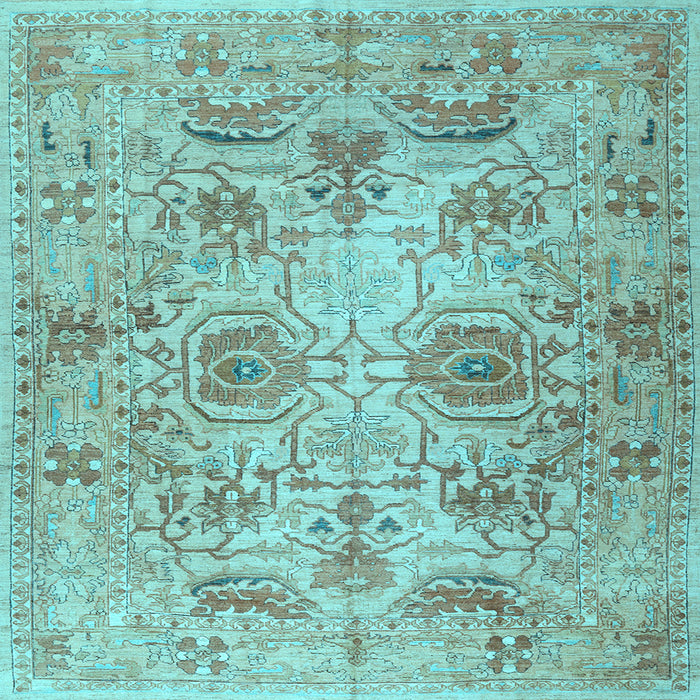Square Persian Light Blue Traditional Rug, tr2946lblu