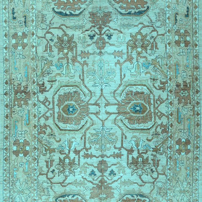 Machine Washable Persian Light Blue Traditional Rug, wshtr2946lblu