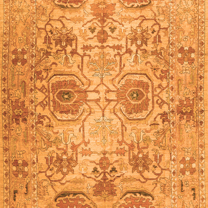 Serging Thickness of Machine Washable Persian Orange Traditional Area Rugs, wshtr2946org