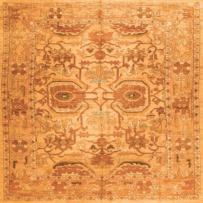 Serging Thickness of Persian Orange Traditional Rug, tr2946org