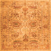 Serging Thickness of Persian Orange Traditional Rug, tr2946org