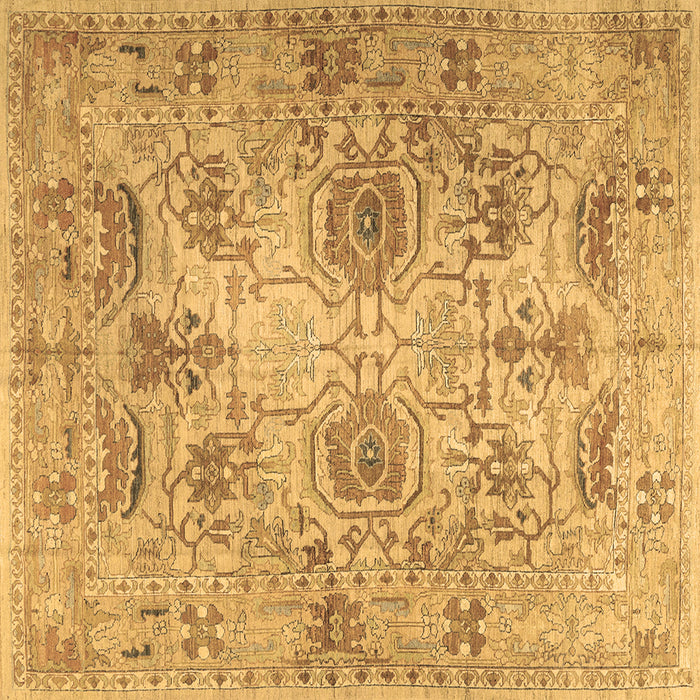 Square Persian Brown Traditional Rug, tr2946brn