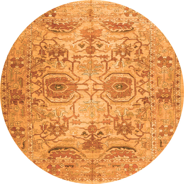 Square Persian Orange Traditional Rug, tr2946org