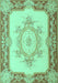 Medallion Turquoise French Rug, tr2947turq