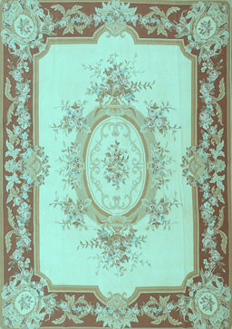 Medallion Light Blue French Rug, tr2947lblu