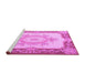 Sideview of Machine Washable Medallion Purple French Area Rugs, wshtr2947pur
