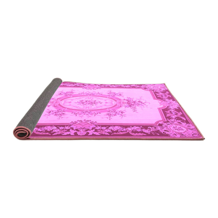 Sideview of Medallion Purple French Rug, tr2947pur
