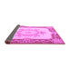 Sideview of Medallion Purple French Rug, tr2947pur