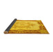 Sideview of Medallion Yellow French Rug, tr2947yw