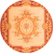 Square Medallion Orange French Rug, tr2947org