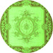 Square Medallion Green French Rug, tr2947grn