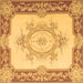 Square Medallion Brown French Rug, tr2947brn