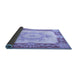 Sideview of Medallion Blue French Rug, tr2947blu