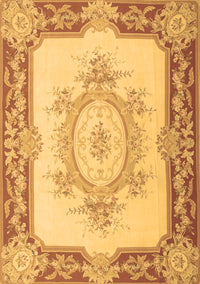 Medallion Brown French Rug, tr2947brn