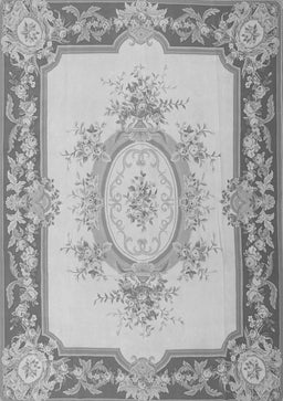 Medallion Gray French Rug, tr2947gry