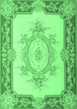Medallion Emerald Green French Rug, tr2947emgrn