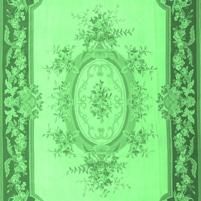 Medallion Emerald Green French Rug, tr2947emgrn