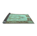 Sideview of Medallion Light Blue French Rug, tr2947lblu